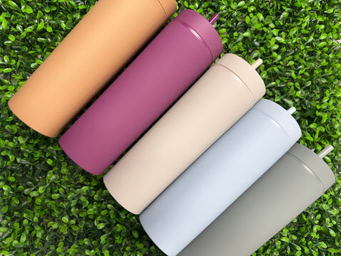 Plastic Skinny Tumbler 16oz