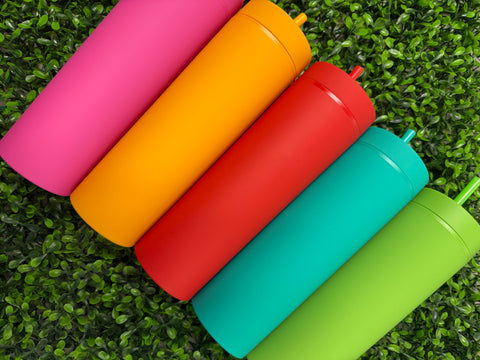 Plastic Skinny Tumbler 16oz