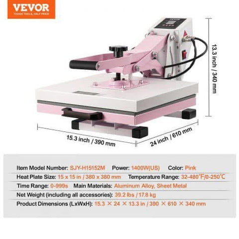 Vevor Heat Press 15x15