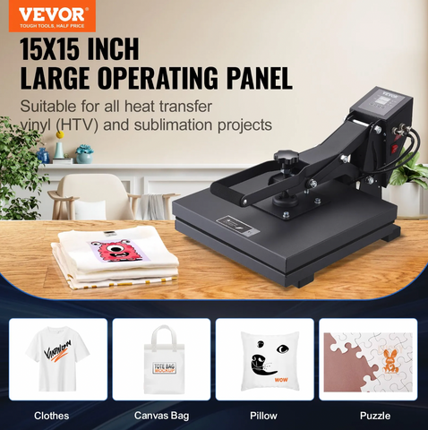 Vevor Heat Press 15x15 Black