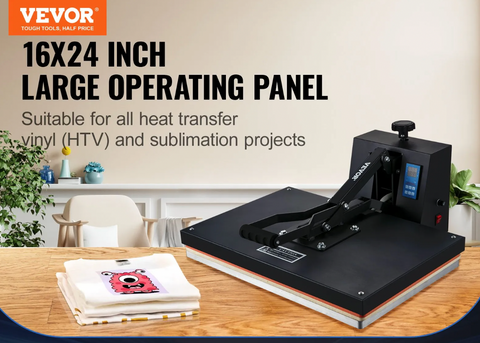 Vevor Heat Press 16x24 1700W Power Heat Press Machine, Fast Heating, High Pressure