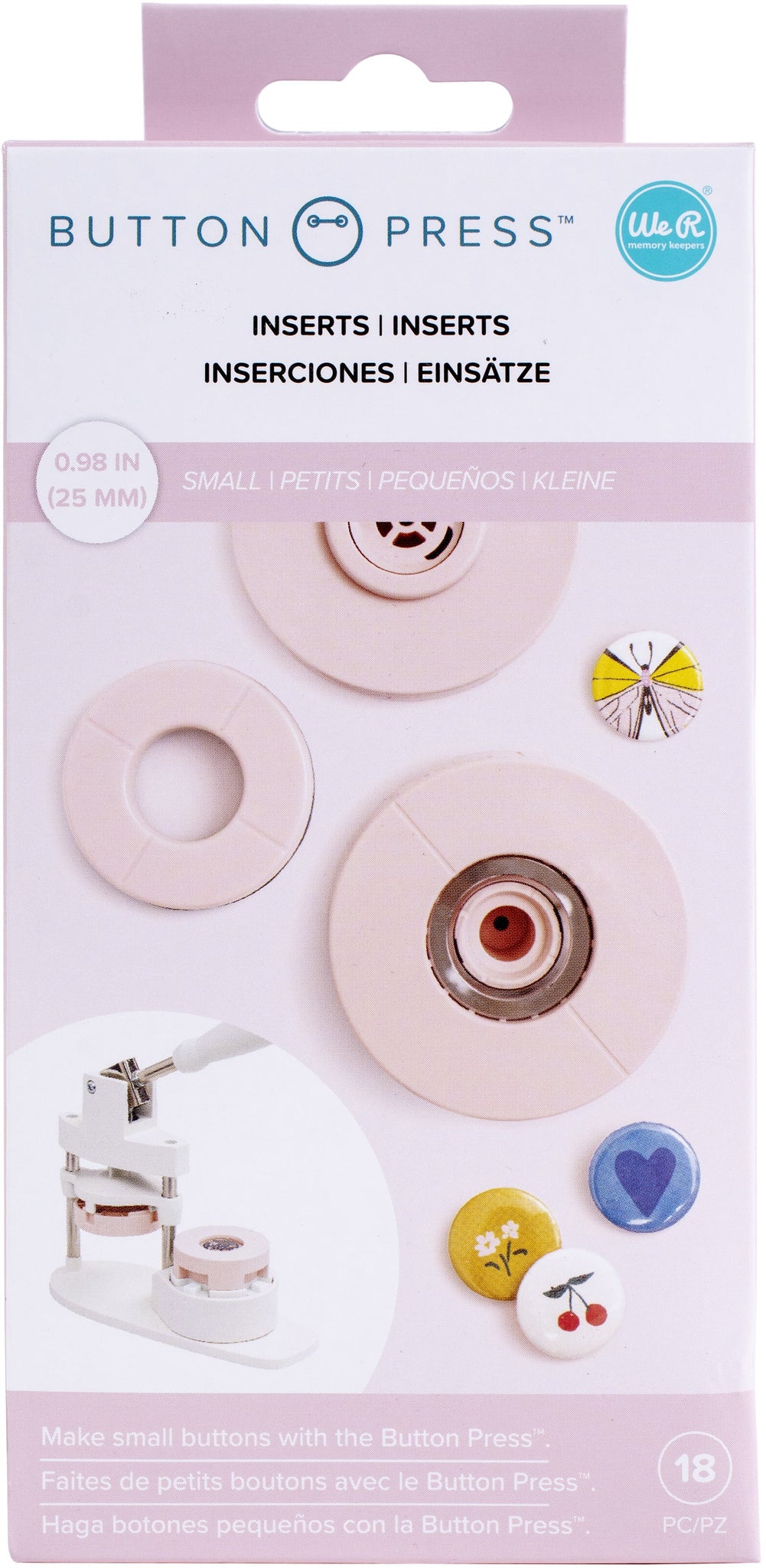 Press Insert-Circle We R Memory Keepers Button Press (25mm)